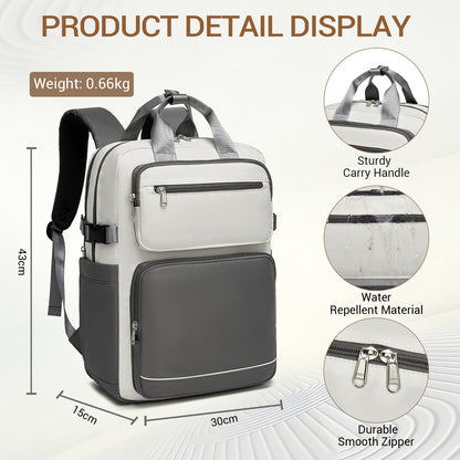 Kono Spacious Water-Resistant Laptop Backpack for Travel & Commuting- 15.6"