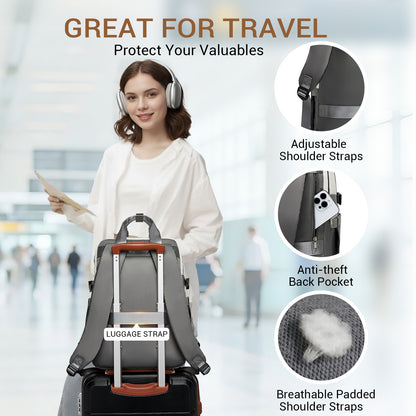 Kono Spacious Water-Resistant Laptop Backpack for Travel & Commuting- 15.6"