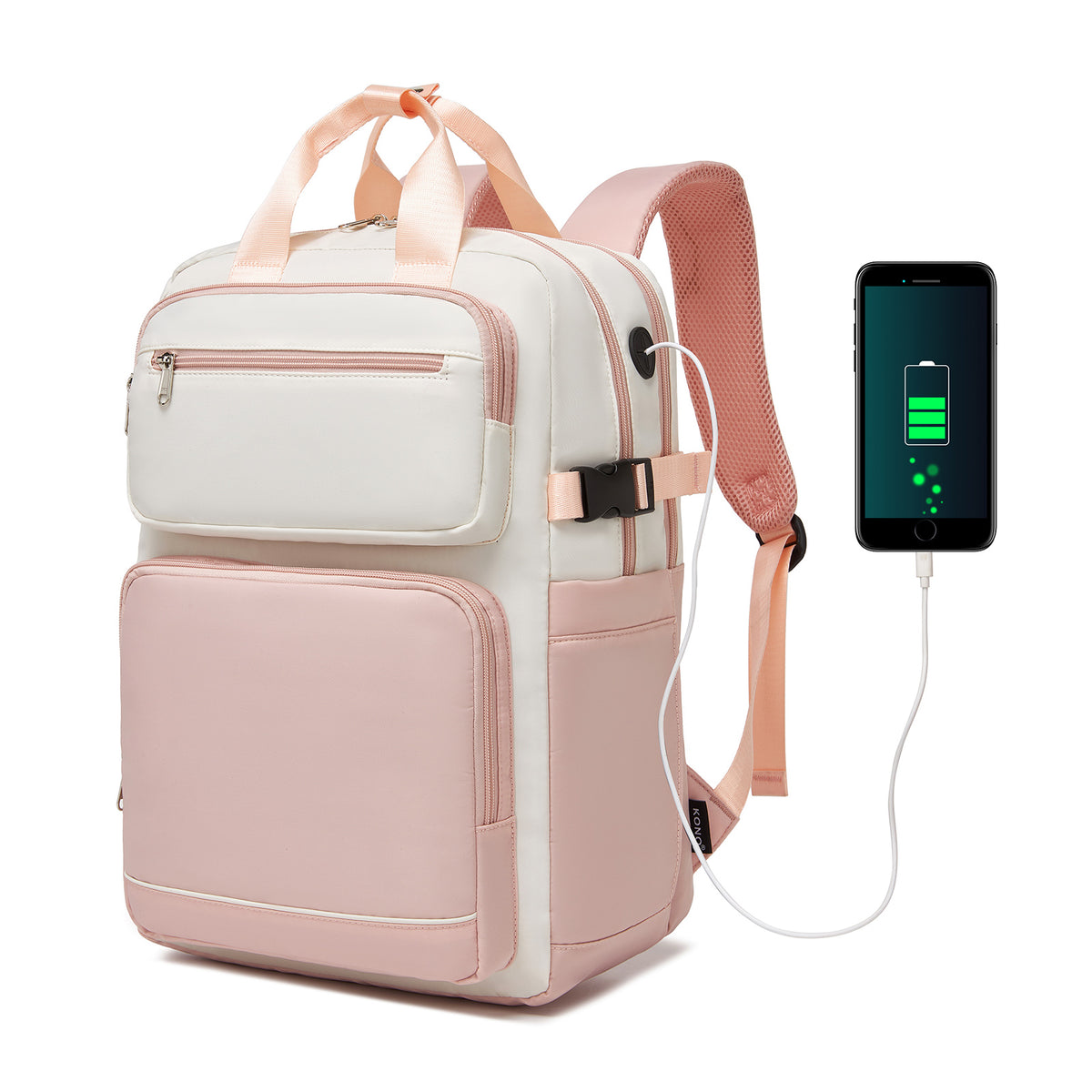 Kono Spacious Water-Resistant Laptop Backpack for Travel & Commuting- 15.6"