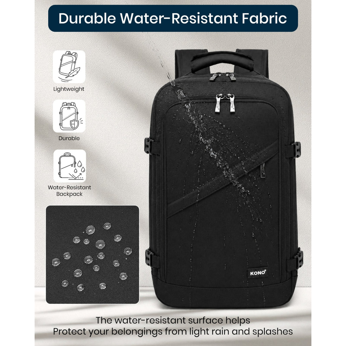 Kono Multi-purpose Business Backpack–Fits 15.6" Laptop, Ideal for Work