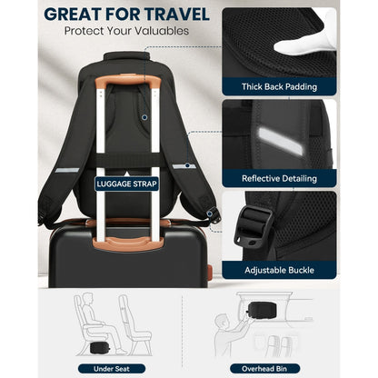 Kono Multi-purpose Business Backpack–Fits 15.6" Laptop, Ideal for Work