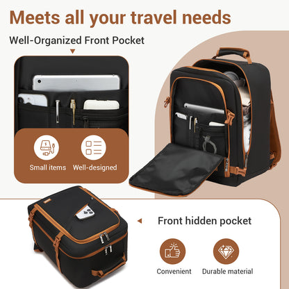 Kono Flexible Cabin Backpack 30×20×40-Fits 15.6" Laptop