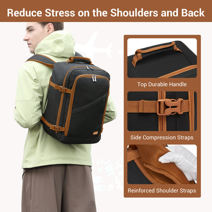 Kono Flexible Cabin Backpack 30×20×40-Fits 15.6" Laptop