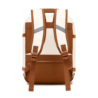 Kono Colour-Block Organised Cabin Backpack 40×30×20– Spacious, Clamshell