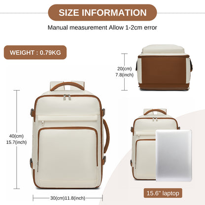 Kono Cabin Travel Backpack 40×20×30 cm– Water-Resistant, Multi-Compartment