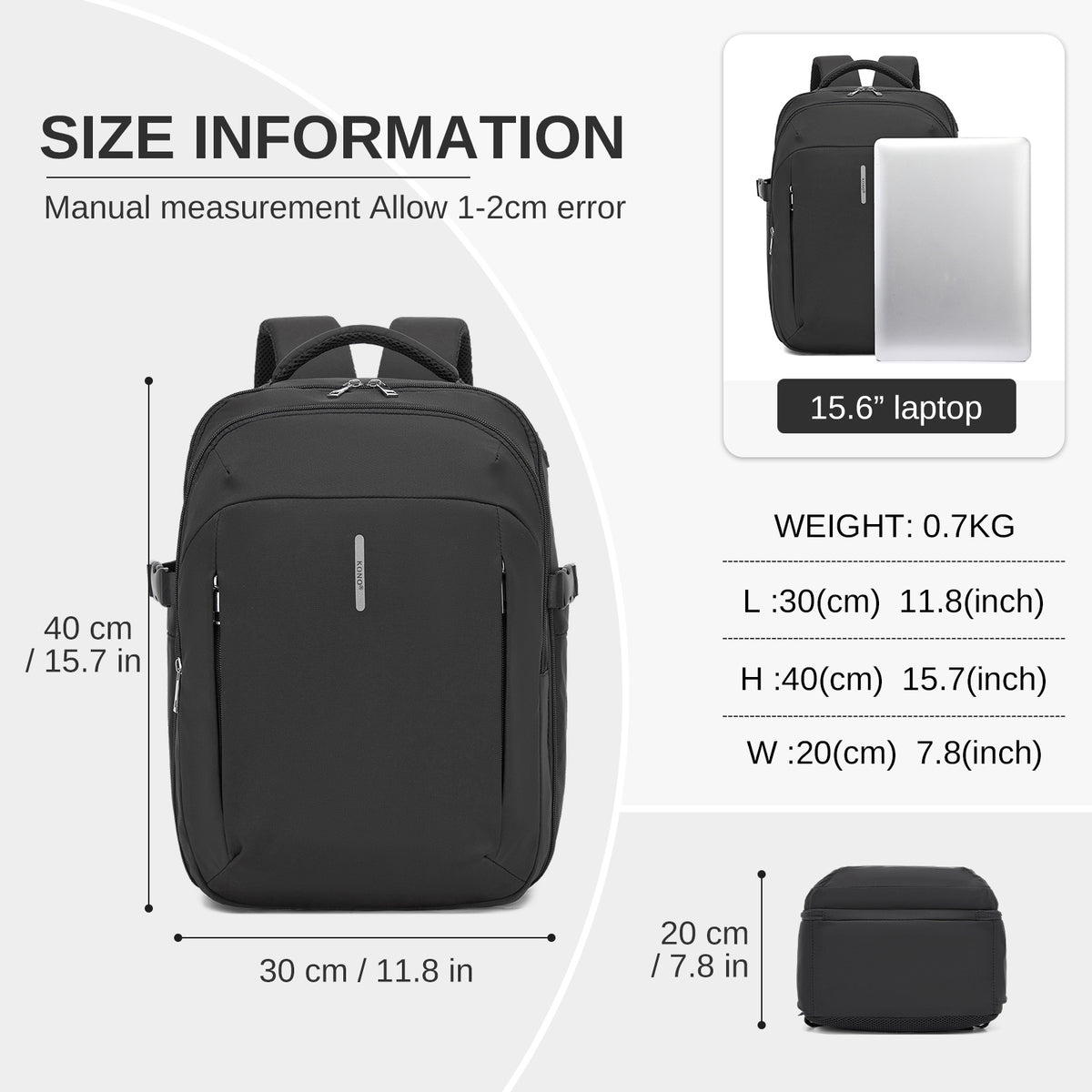 Kono Cabin Approved Carry On Backpack 40×30×20cm