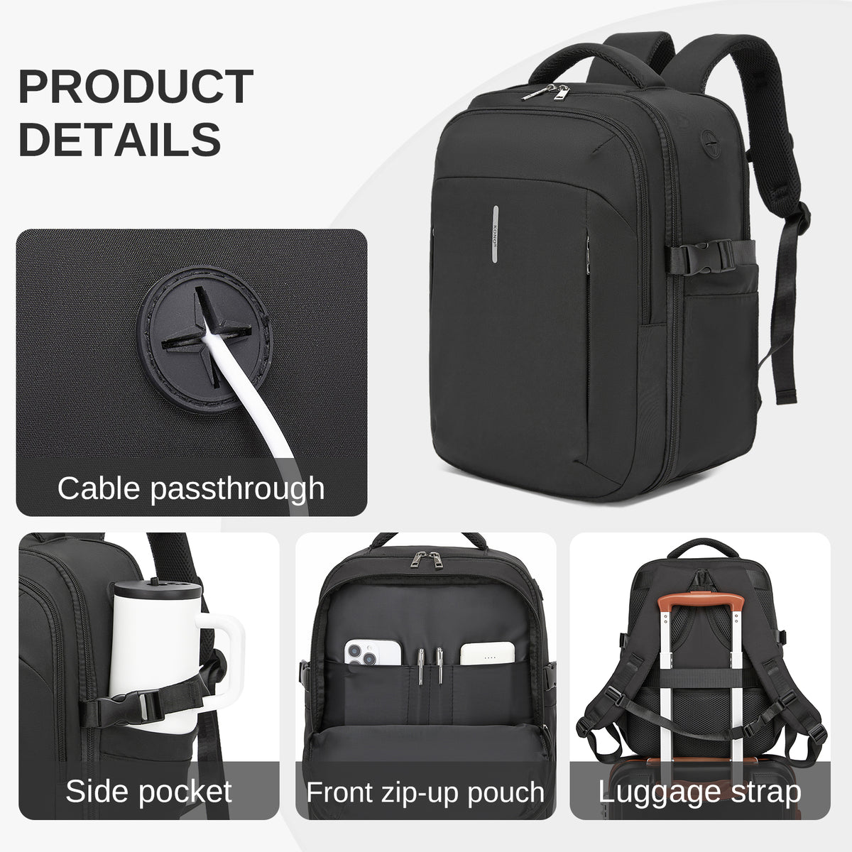 Kono Cabin Approved Carry On Backpack 40×30×20cm