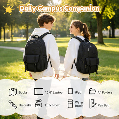 KONO Durable Water-Resistant Kids Backpack