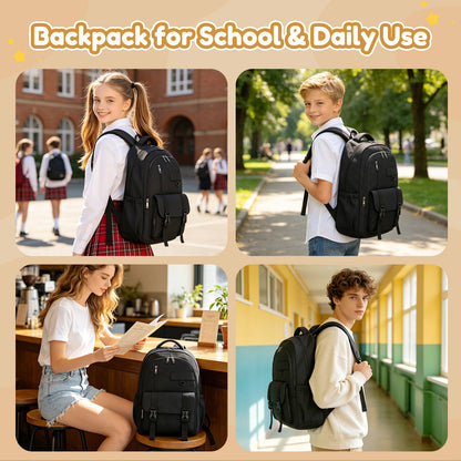 KONO Durable Water-Resistant Kids Backpack