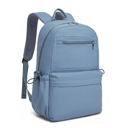 KONO Stylish Solid-Color Casual Backpack for School and Weekend Trips