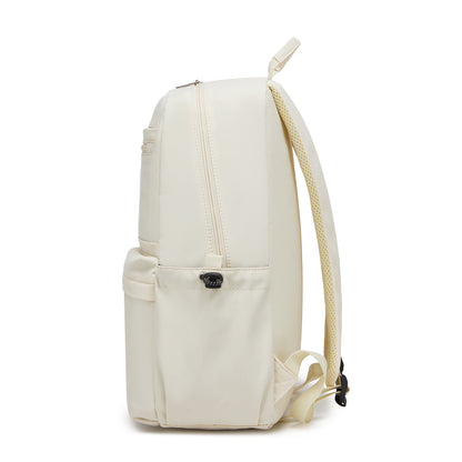 KONO Stylish Solid-Color Casual Backpack for School and Weekend Trips