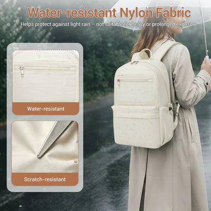 KONO Stylish Solid-Color Casual Backpack for School and Weekend Trips