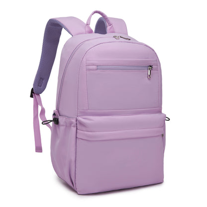 KONO Stylish Solid-Color Casual Backpack for School and Weekend Trips