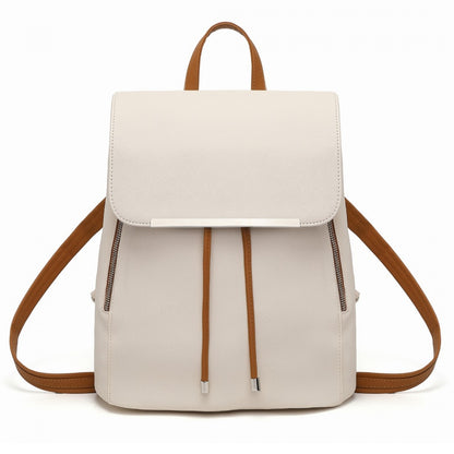 Miss Lulu Stylish Faux Leather Backpack Secure Daypack