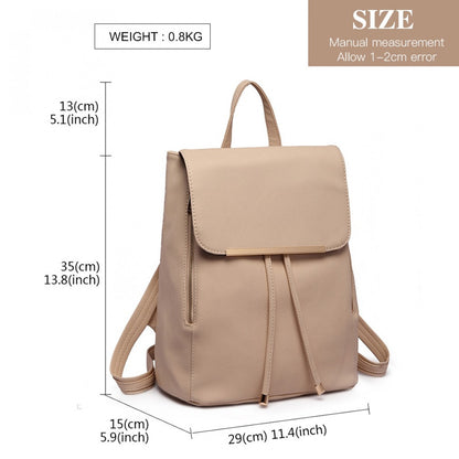 Miss Lulu Stylish Faux Leather Backpack Secure Daypack