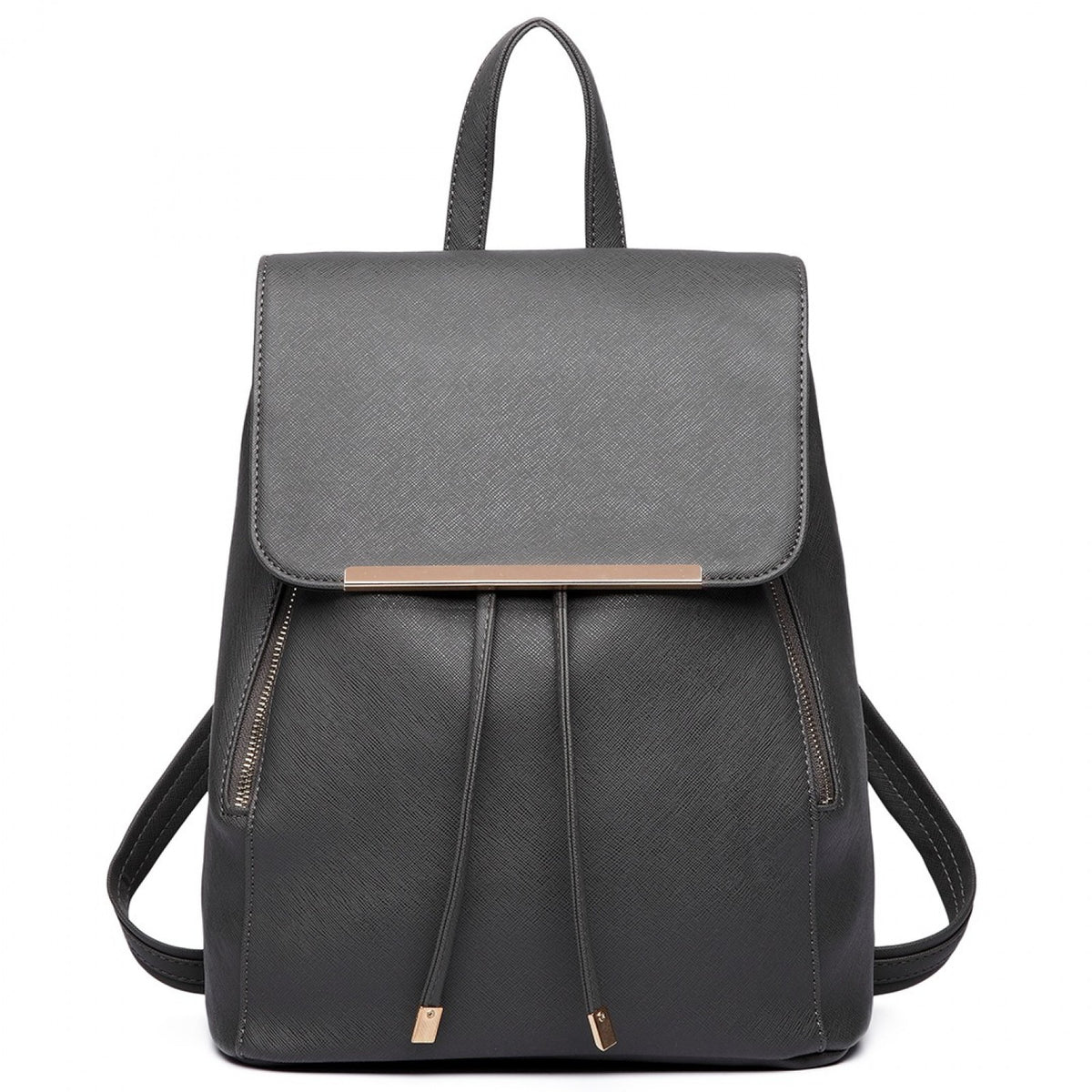 Miss Lulu Stylish Faux Leather Backpack Secure Daypack