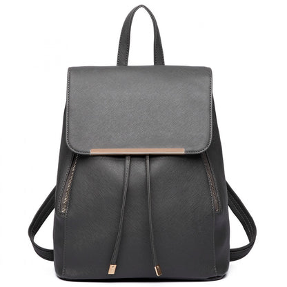 Miss Lulu Stylish Faux Leather Backpack Secure Daypack