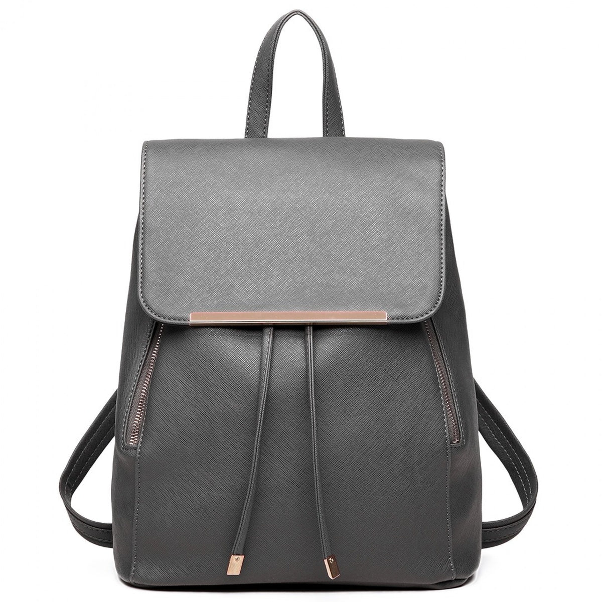 Miss Lulu Stylish Faux Leather Backpack Secure Daypack