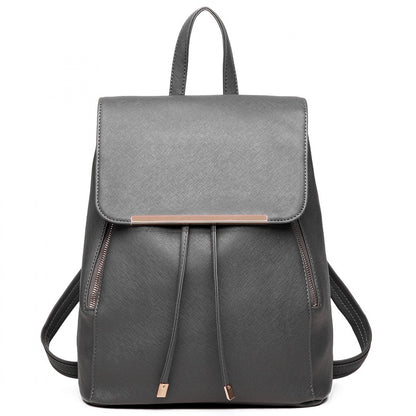 Miss Lulu Stylish Faux Leather Backpack Secure Daypack