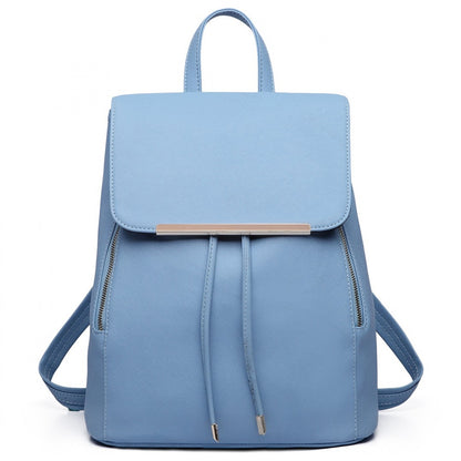 Miss Lulu Stylish Faux Leather Backpack Secure Daypack