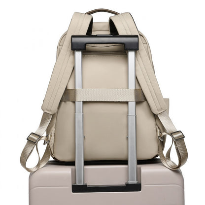 Miss Lulu Stylish Backpack with Laptop Sleeve and Multiple Pockets and Trolley