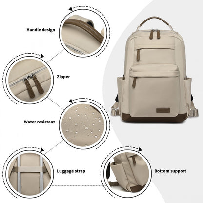 Miss Lulu Stylish Backpack with Laptop Sleeve and Multiple Pockets and Trolley