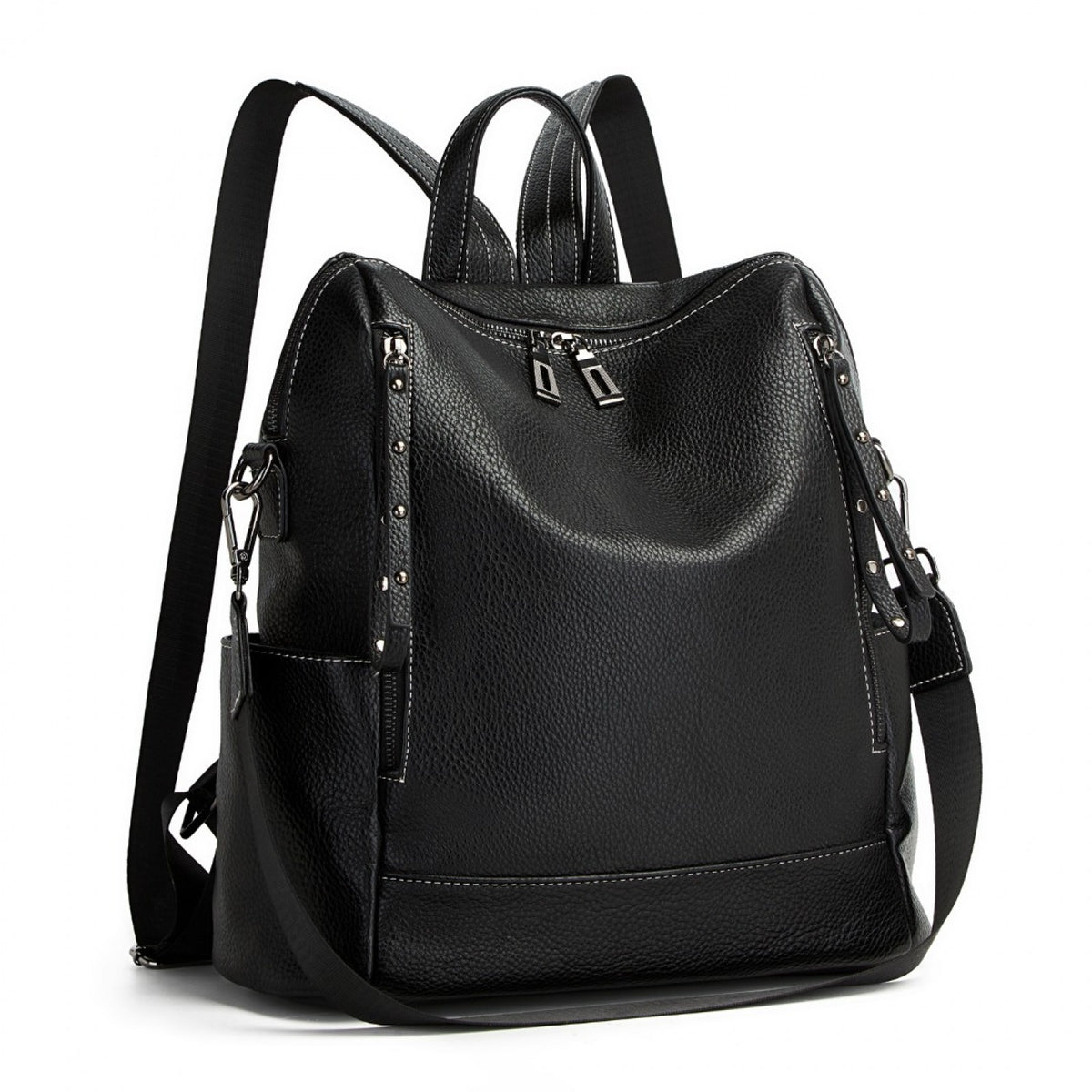 Miss Lulu Women's Convertible PU Leather Backpack & Shoulder Bag– Versatile