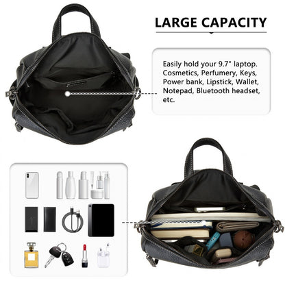 Miss Lulu Women's Convertible PU Leather Backpack & Shoulder Bag– Versatile