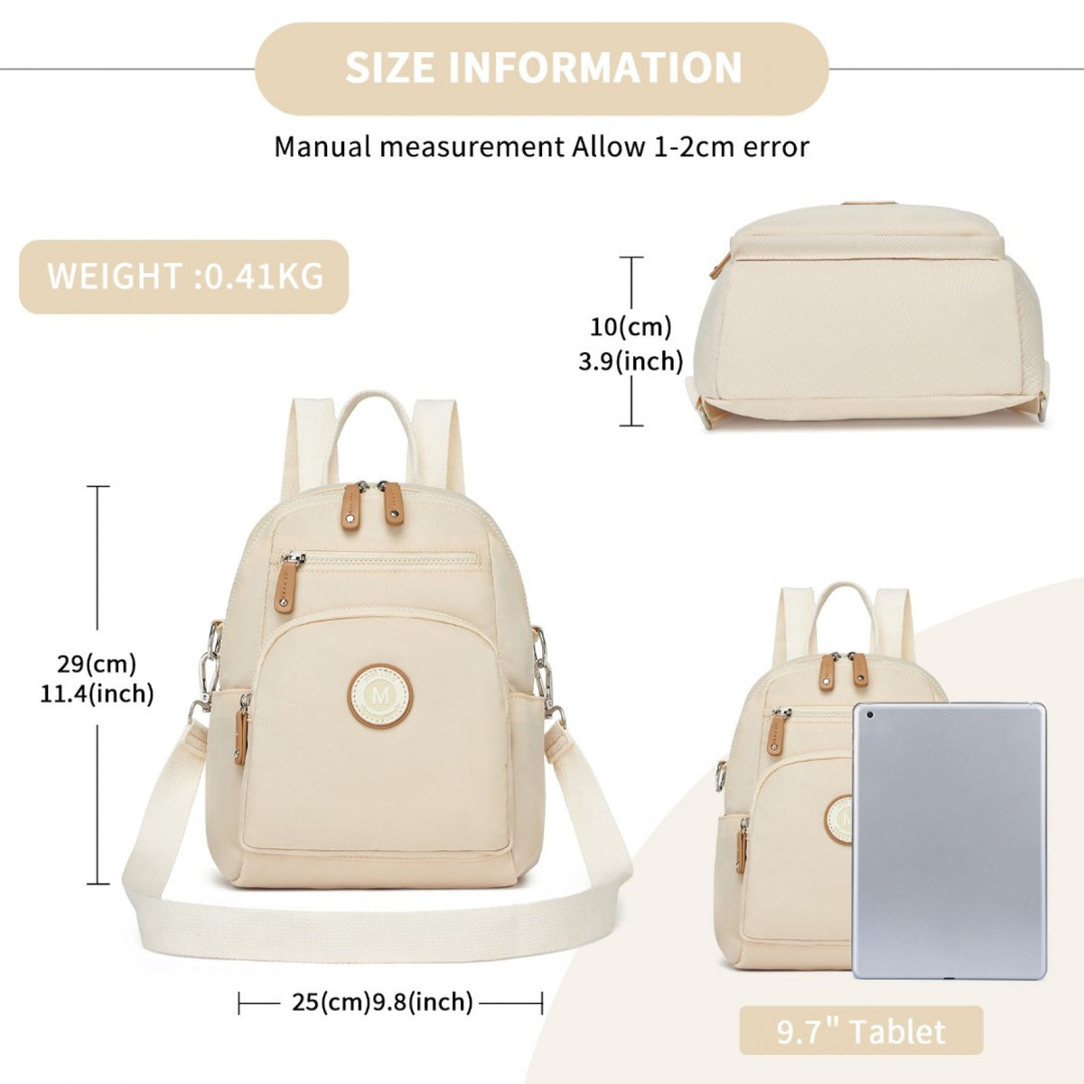 Miss Lulu 3-in-1 Convertible Backpack