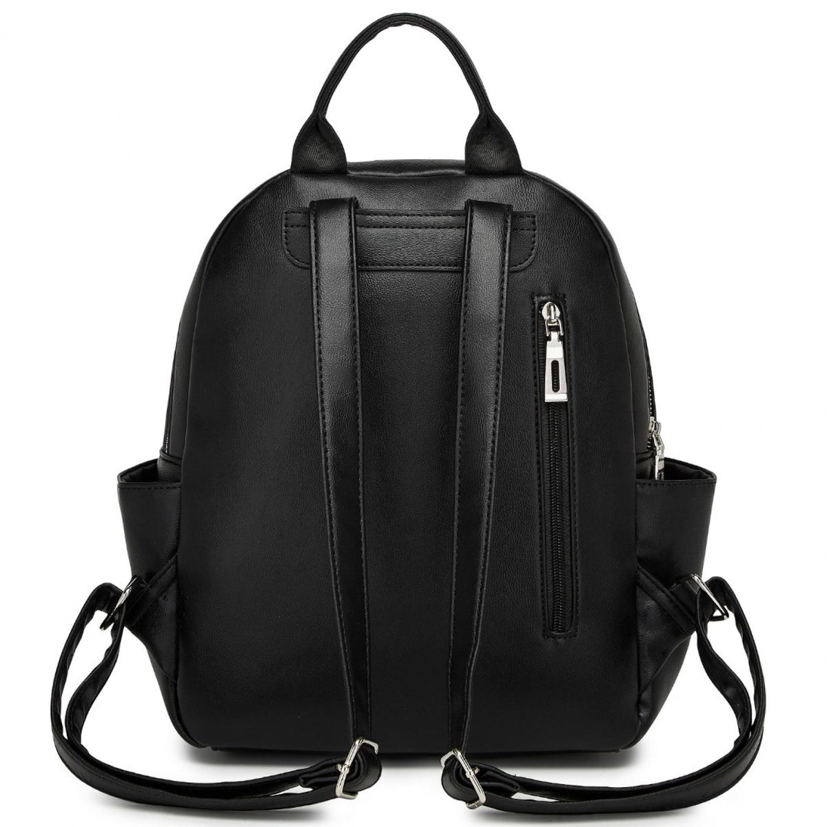Miss Lulu Stylish PU Leather Backpack with Anti-Theft Back Zipper for Work