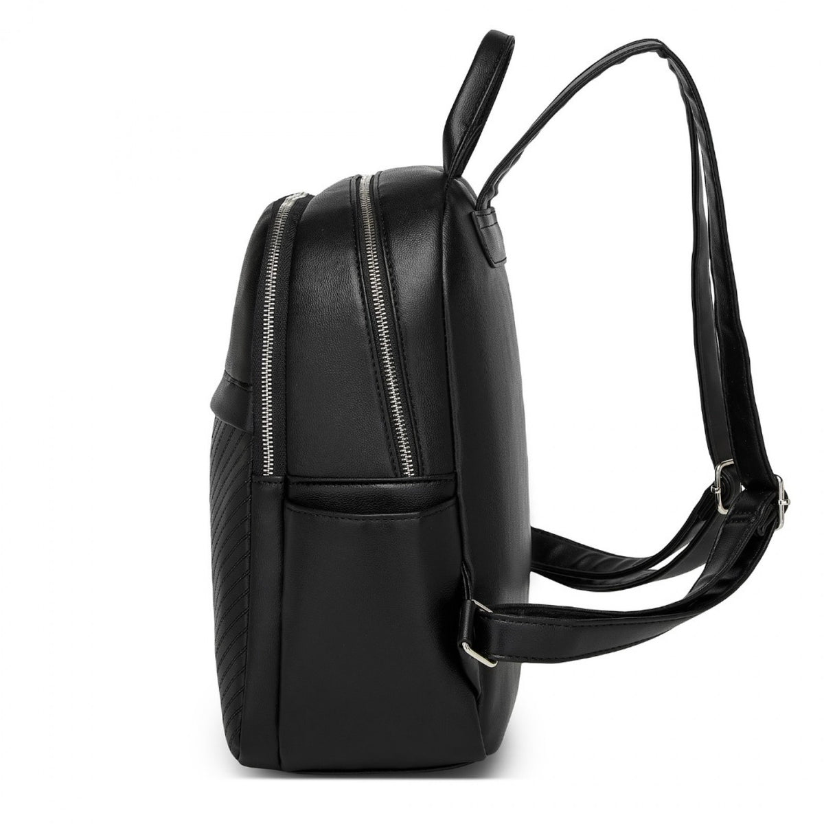 Miss Lulu Stylish PU Leather Backpack with Anti-Theft Back Zipper for Work
