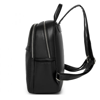 Miss Lulu Stylish PU Leather Backpack with Anti-Theft Back Zipper for Work