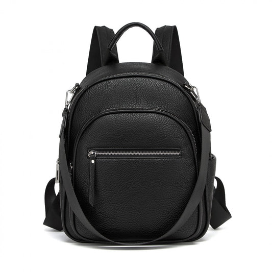 Miss Lulu PU Leather Convertible Backpack Crossbody Bag- Lightweight Anti-Theft