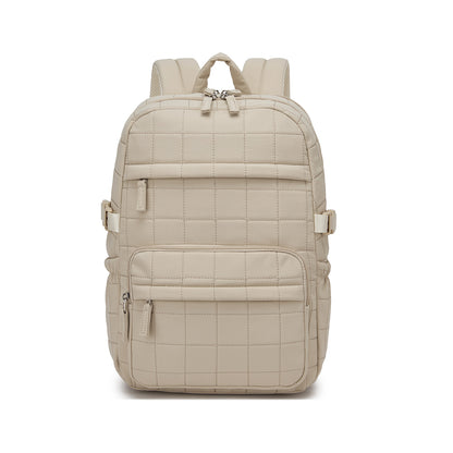 Miss Lulu Quilted Lightweight Backpack, Fits 15.6 Inch Notebook