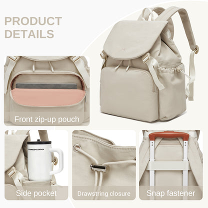 Miss Lulu Lightweight Nylon Drawstring Backpack– Casual Daily Rucksack