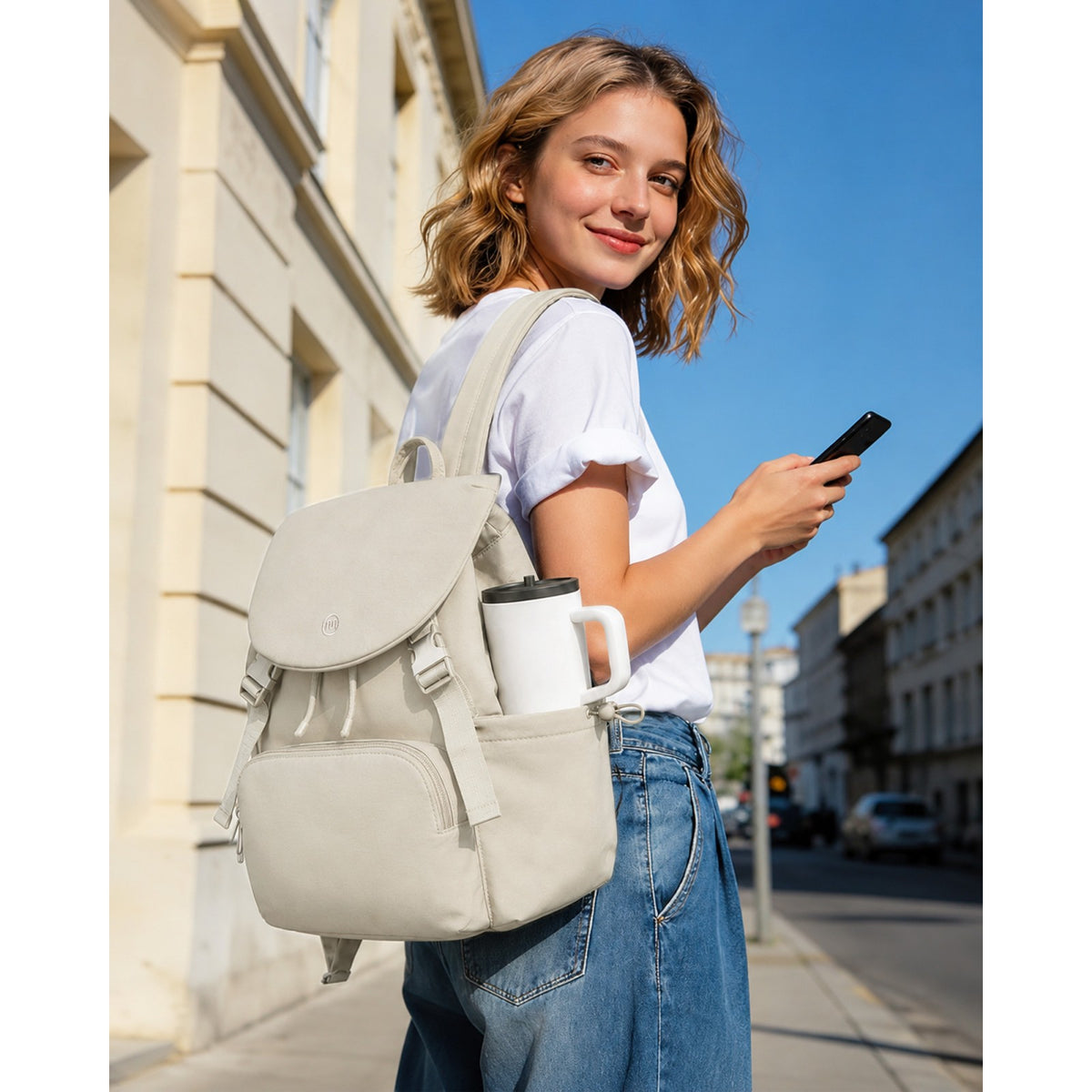 Miss Lulu Lightweight Nylon Drawstring Backpack– Casual Daily Rucksack