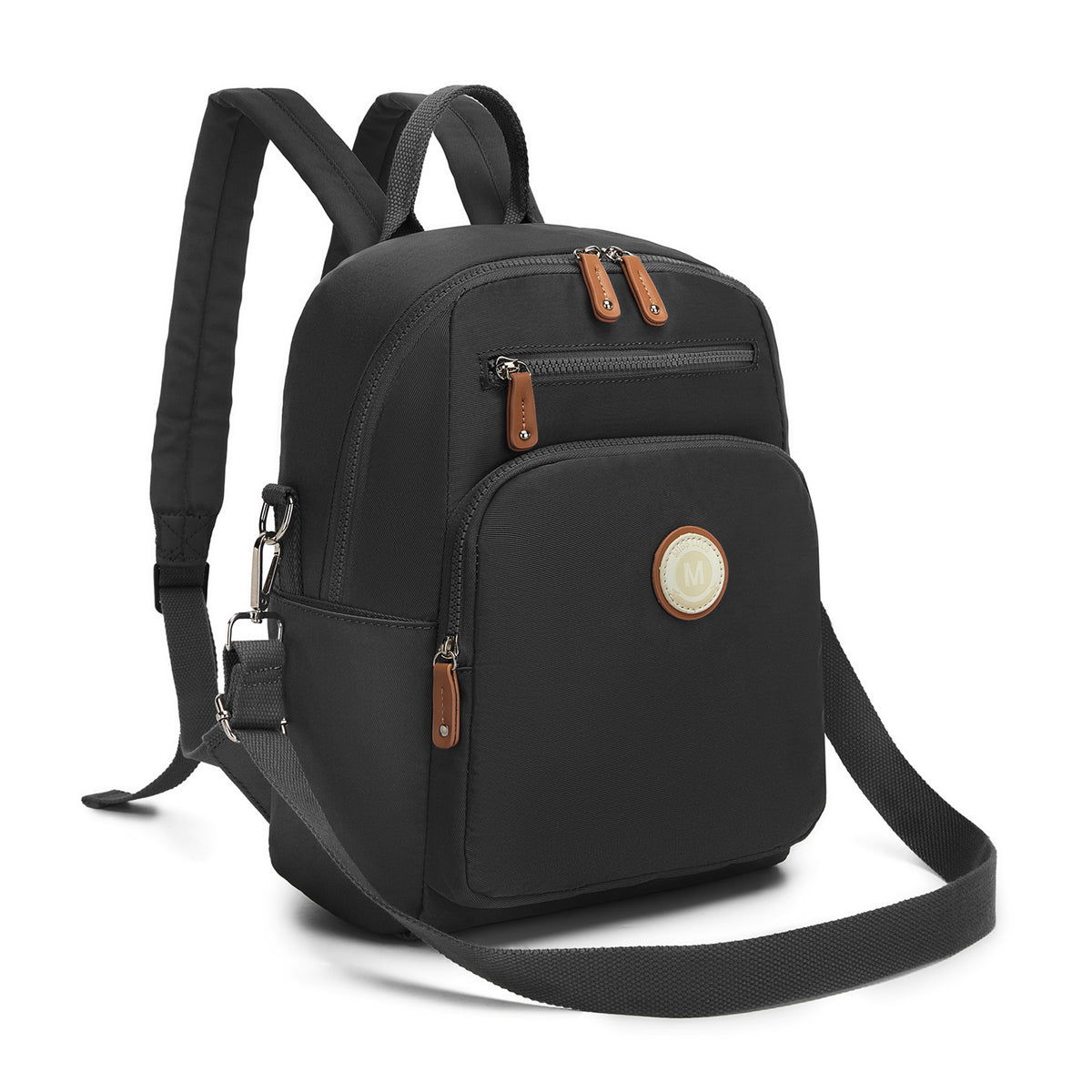 Miss Lulu Women's Backpack, Water-Resistant Nylon Convertible Shoulder and
