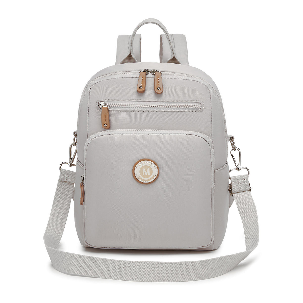 Miss Lulu Women's Backpack, Water-Resistant Nylon Convertible Shoulder and