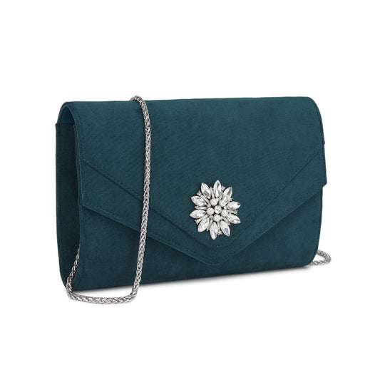 Miss Lulu Elegant Faux Suede Evening Clutch