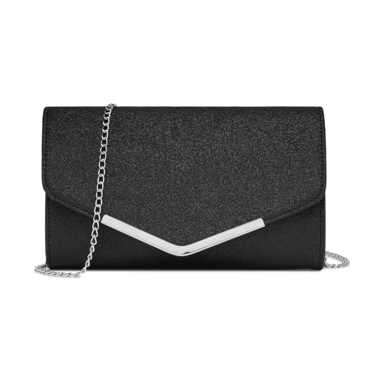 Miss Lulu Women's Glitter Envelope Clutch