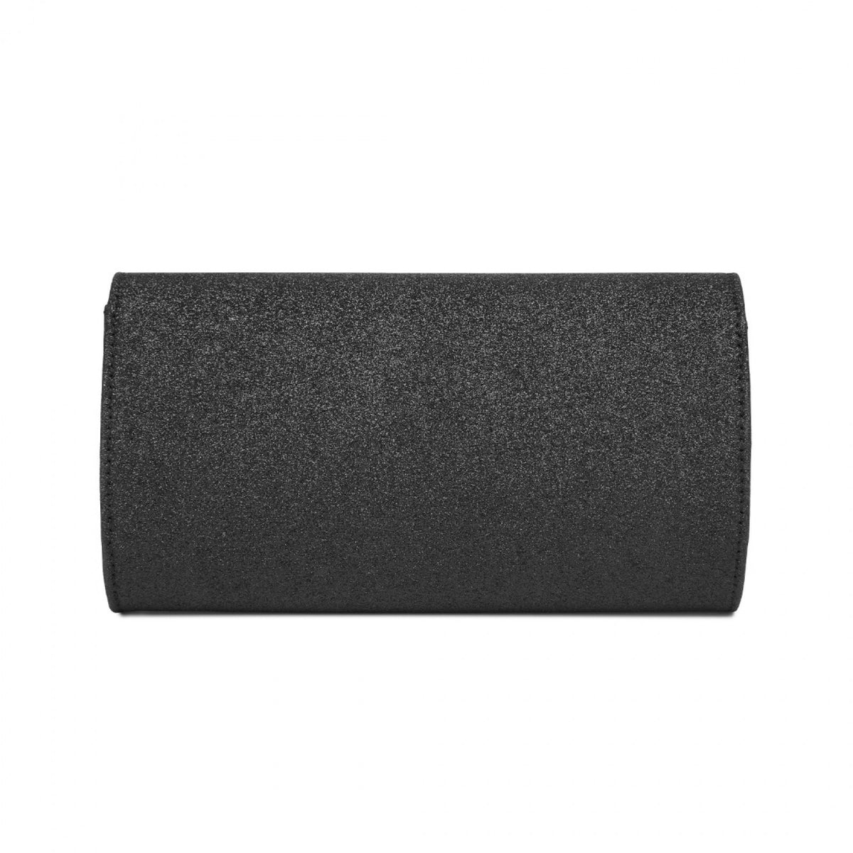 Miss Lulu Glitter Evening Clutch with Crystal Embellishment & Detachable Chain