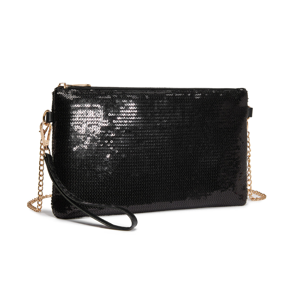 Kono Glam Sparkle Sequin Evening Clutch-Sleek, Shimmering Wristlet & Crossbody