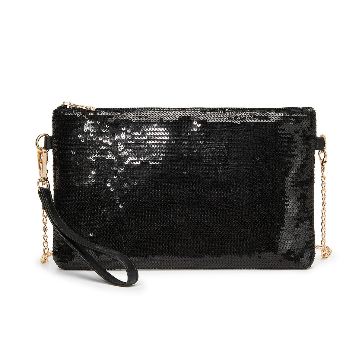 Kono Glam Sparkle Sequin Evening Clutch-Sleek, Shimmering Wristlet & Crossbody