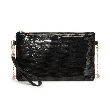 Kono Glam Sparkle Sequin Evening Clutch-Sleek, Shimmering Wristlet & Crossbody