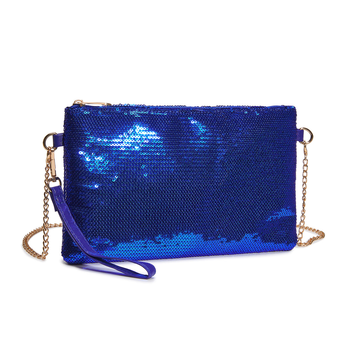 Kono Glam Sparkle Sequin Evening Clutch-Sleek, Shimmering Wristlet & Crossbody