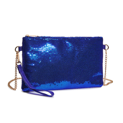 Kono Glam Sparkle Sequin Evening Clutch-Sleek, Shimmering Wristlet & Crossbody