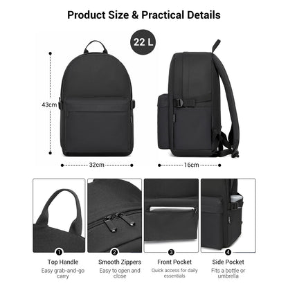 Kono Durable Polyester Everyday Backpack With Sleek Design