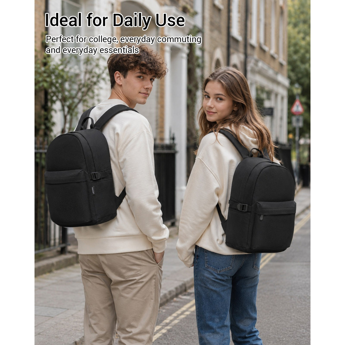 Kono Durable Polyester Everyday Backpack With Sleek Design