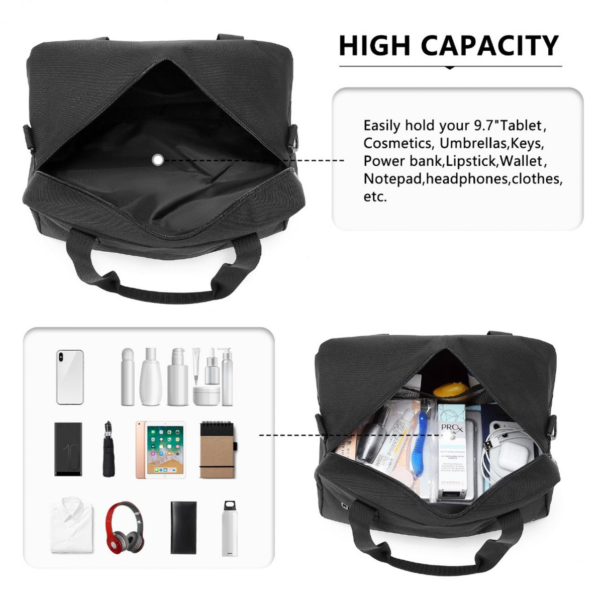 Kono Lightweight Multi Purpose Unisex Sports Travel Duffel Bag