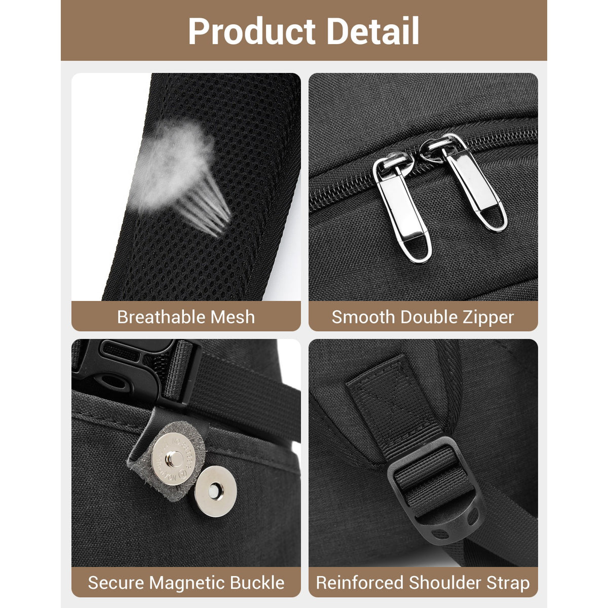 Kono Business Laptop Backpack with USB Charging Port
